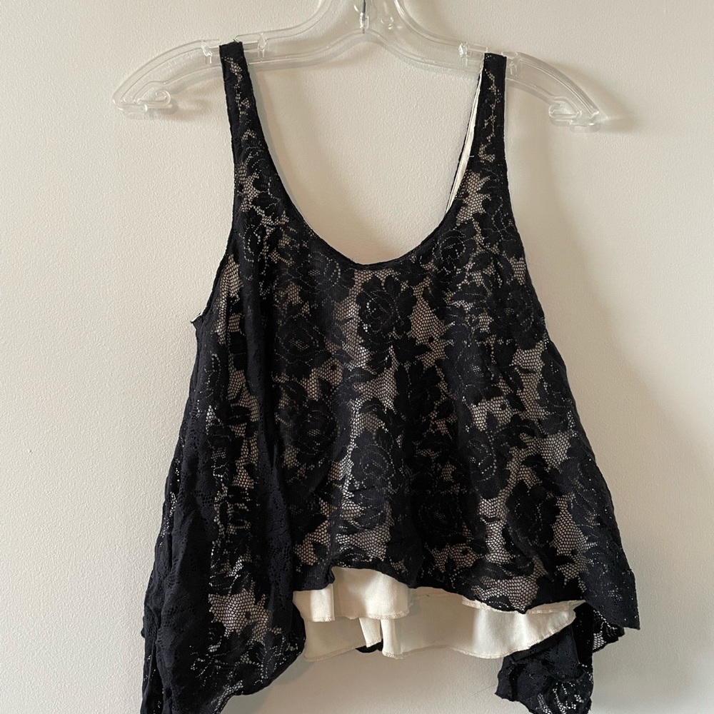 Steve Madden Black Lace Tank Top Size Medium GUC